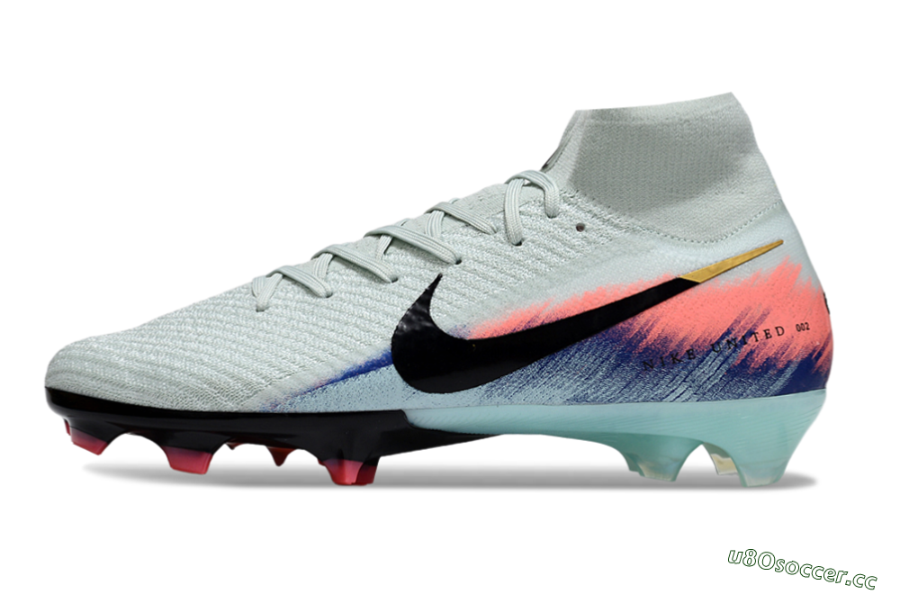 Men's Nike Air Zoom Mercurial Superfly 10 Elite FG Firm Ground High-Tops Football Boots - Jade/Black/Pink 0