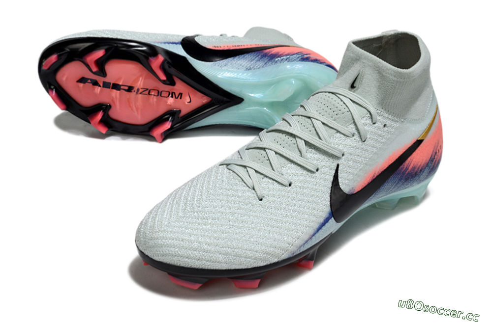 Men's Nike Air Zoom Mercurial Superfly 10 Elite FG Firm Ground High-Tops Football Boots - Jade/Black/Pink 3