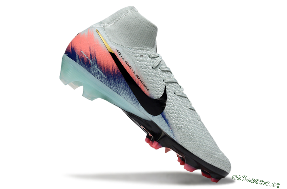Men's Nike Air Zoom Mercurial Superfly 10 Elite FG Firm Ground High-Tops Football Boots - Jade/Black/Pink 4