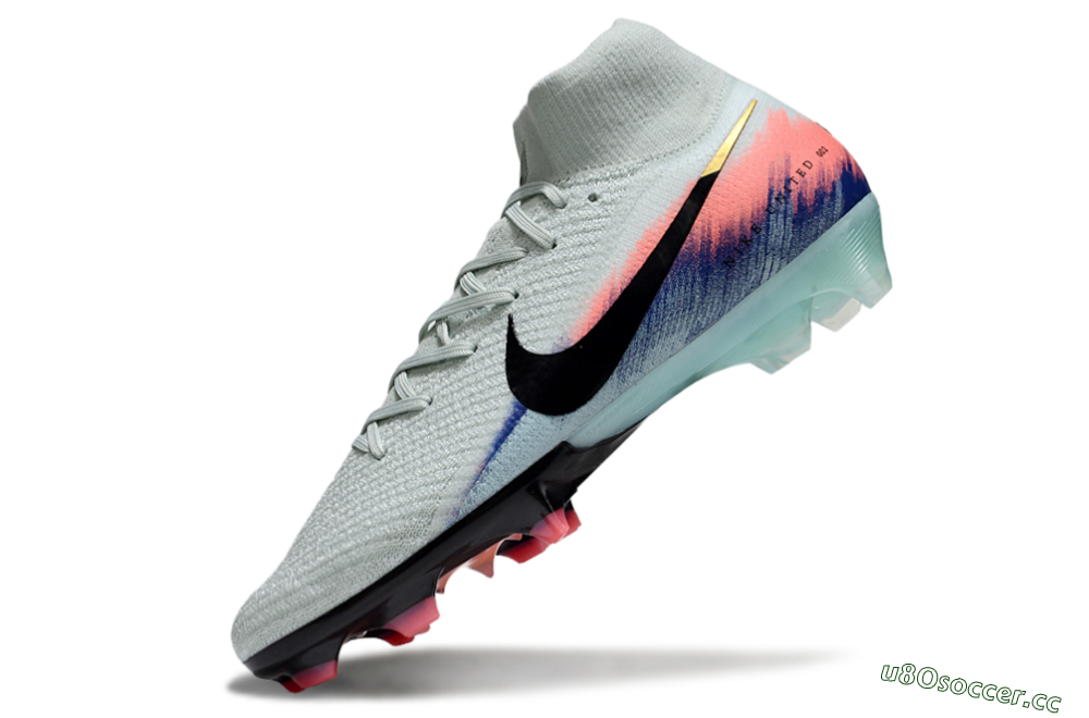 Men's Nike Air Zoom Mercurial Superfly 10 Elite FG Firm Ground High-Tops Football Boots - Jade/Black/Pink 5