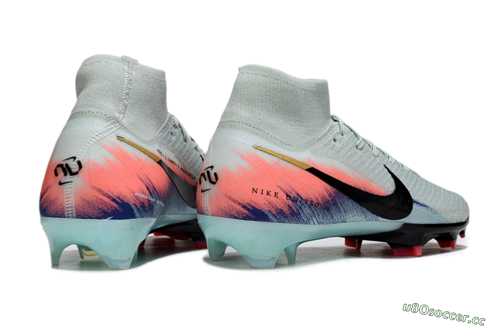 Men's Nike Air Zoom Mercurial Superfly 10 Elite FG Firm Ground High-Tops Football Boots - Jade/Black/Pink 6