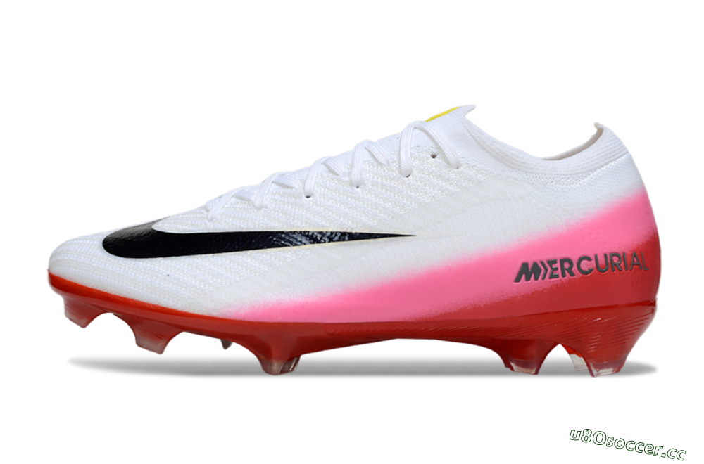 Unisex Nike Air Zoom Mercurial Vapor 16 Elite FG Firm Ground Low-Tops Football Boots - White/Pink/Red 0