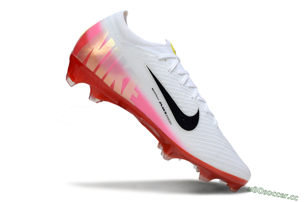 Unisex Nike Air Zoom Mercurial Vapor 16 Elite FG Firm Ground Low-Tops Football Boots - White/Pink/Red 4