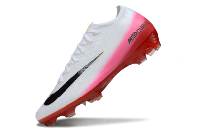 Unisex Nike Air Zoom Mercurial Vapor 16 Elite FG Firm Ground Low-Tops Football Boots - White/Pink/Red