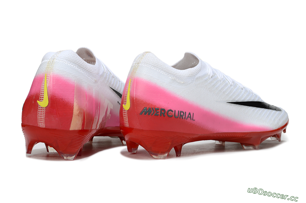 Unisex Nike Air Zoom Mercurial Vapor 16 Elite FG Firm Ground Low-Tops Football Boots - White/Pink/Red 6