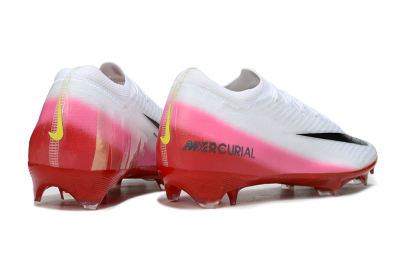 Unisex Nike Air Zoom Mercurial Vapor 16 Elite FG Firm Ground Low-Tops Football Boots - White/Pink/Red