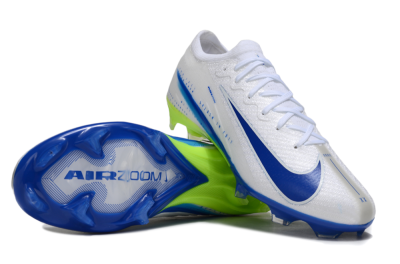 Men's Nike Air Zoom Mercurial Vapor 16 Elite FG Firm Ground Low-Tops Football Boots - White/Blue/Yellow