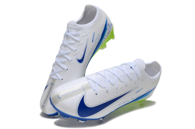 Men's Nike Air Zoom Mercurial Vapor 16 Elite FG Firm Ground Low-Tops Football Boots - White/Blue/Yellow