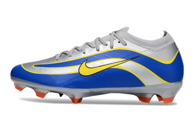 Men's Nike Air Zoom Mercurial Vapor 16 Elite FG Firm Ground Low-Tops Football Boots - Silver/Blue/Yellow