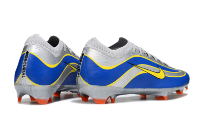 Men's Nike Air Zoom Mercurial Vapor 16 Elite FG Firm Ground Low-Tops Football Boots - Silver/Blue/Yellow