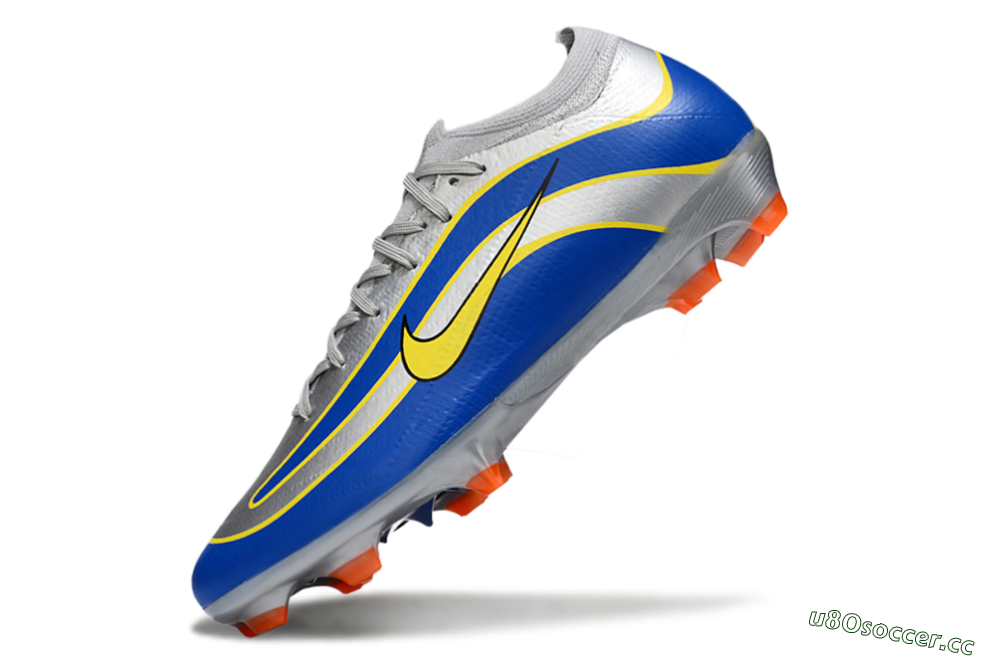 Men's Nike Air Zoom Mercurial Vapor 16 Elite FG Firm Ground Low-Tops Football Boots - Silver/Blue/Yellow 6