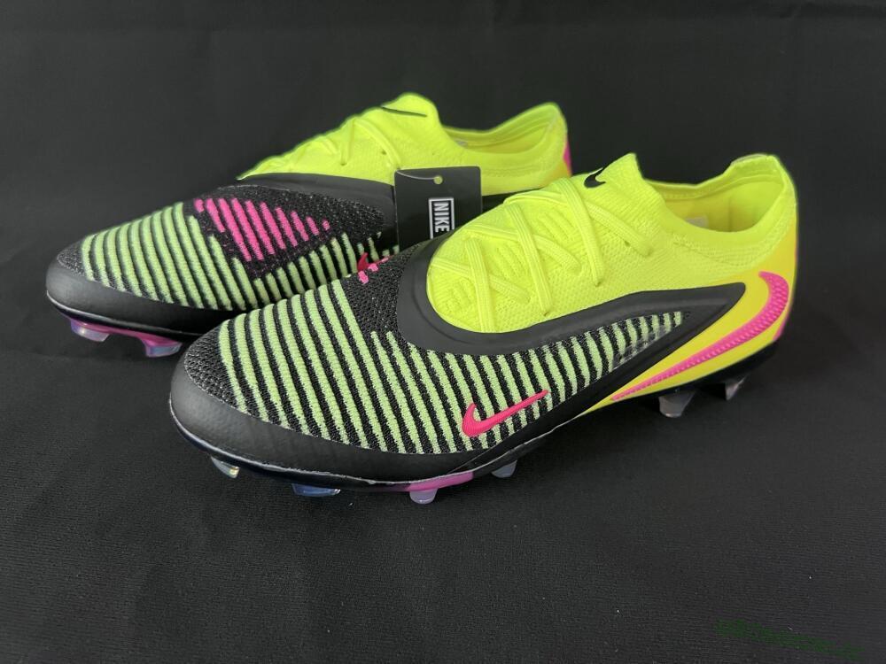 Unisex Nike Phantom 6 Elite Low FG Firm Ground Low-Tops Football Boots - Yellow/Black/Pink