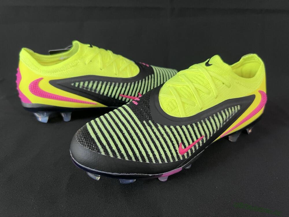 Unisex Nike Phantom 6 Elite Low FG Firm Ground Low-Tops Football Boots - Yellow/Black/Pink