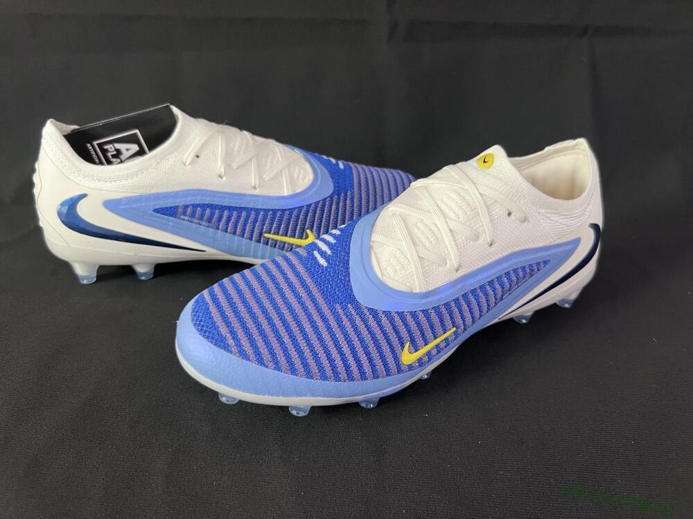 Unisex Nike Phantom 6 Elite Low FG Firm Ground Low-Tops Football Boots - Blue/White/Yellow