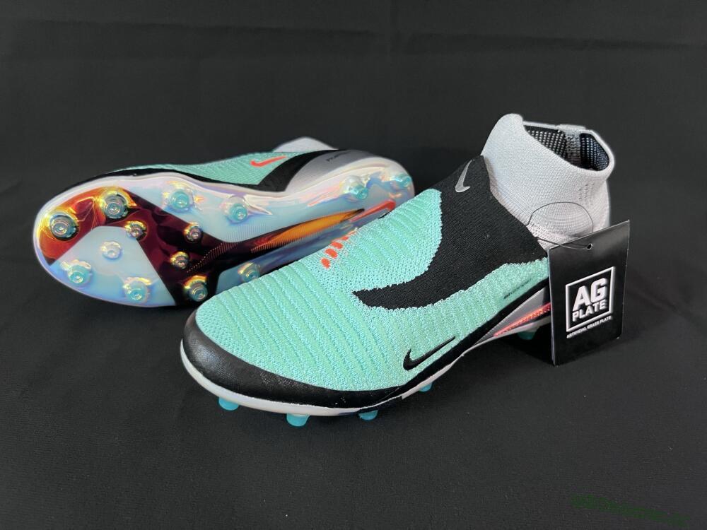 Unisex Nike Phantom 6 High Elite AG Artificial Grass High-Tops Football Boots - Jade/Black/Silver