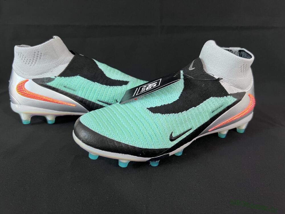 Unisex Nike Phantom 6 High Elite AG Artificial Grass High-Tops Football Boots - Jade/Black/Silver