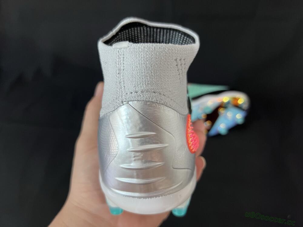 Unisex Nike Phantom 6 High Elite AG Artificial Grass High-Tops Football Boots - Jade/Black/Silver