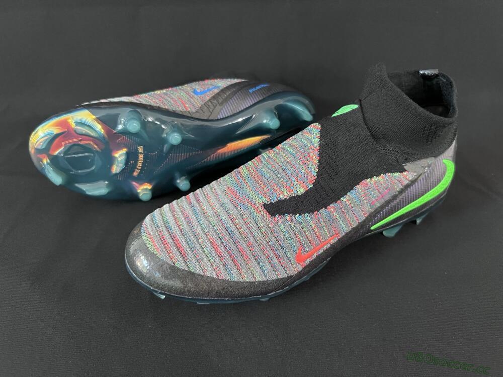 Unisex Nike Phantom 6 Elite FG Firm Ground High-Tops Football Boots - Black/Yellow/Red