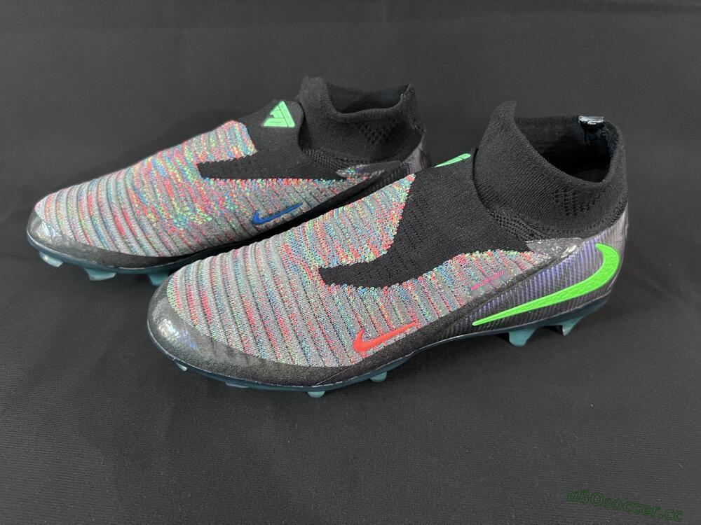 Unisex Nike Phantom 6 Elite FG Firm Ground High-Tops Football Boots - Black/Yellow/Red