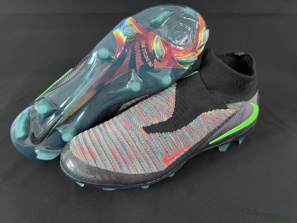 Unisex Nike Phantom 6 Elite FG Firm Ground High-Tops Football Boots - Black/Yellow/Red