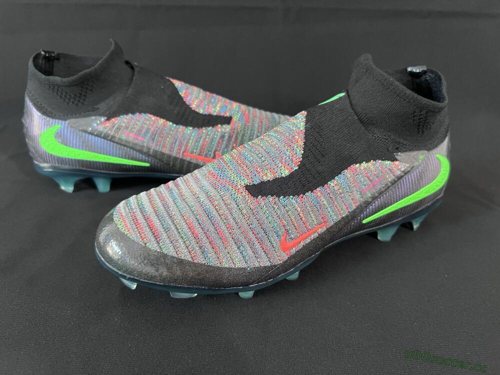 Unisex Nike Phantom 6 Elite FG Firm Ground High-Tops Football Boots - Black/Yellow/Red