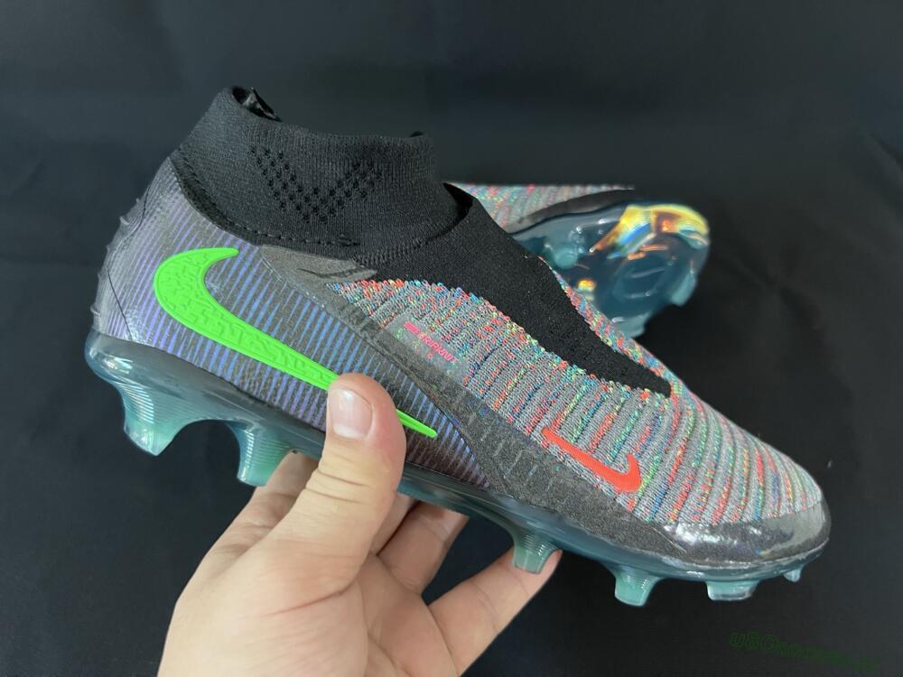 Unisex Nike Phantom 6 Elite FG Firm Ground High-Tops Football Boots - Black/Yellow/Red