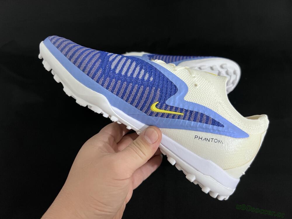 Men's Nike Phantom 6 Elite TF Artificial Turf Low-Tops Football Shoes - Blue/White/Jade