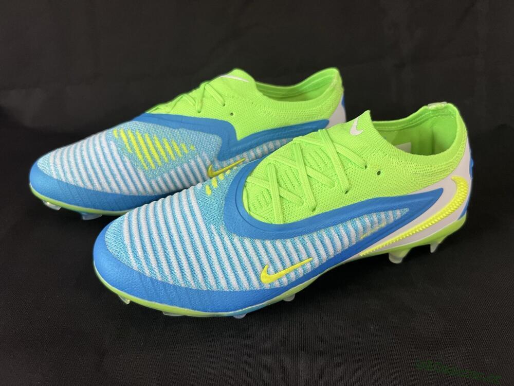 Unisex Nike Phantom 6 Low Elite FG Firm Ground Low-Tops Football Boots - Blue/Yellow/White