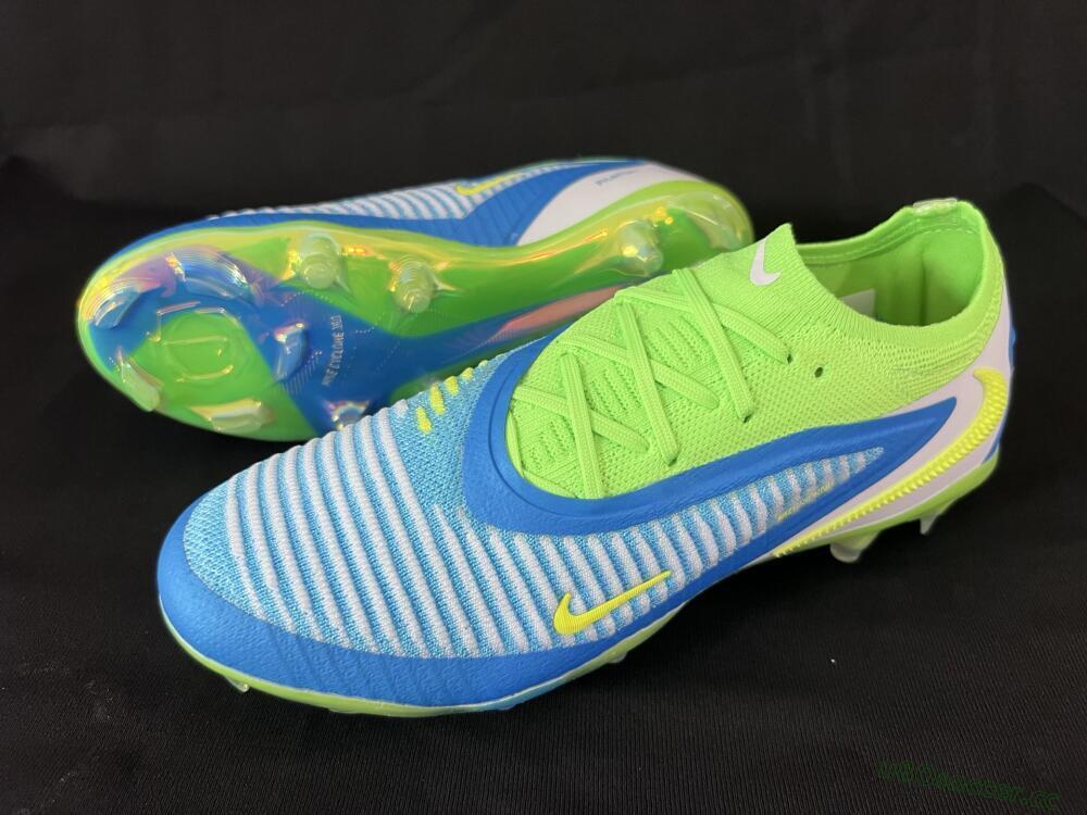 Unisex Nike Phantom 6 Low Elite FG Firm Ground Low-Tops Football Boots - Blue/Yellow/White