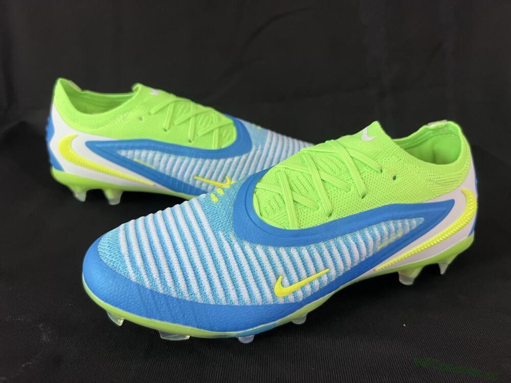Unisex Nike Phantom 6 Low Elite FG Firm Ground Low-Tops Football Boots - Blue/Yellow/White