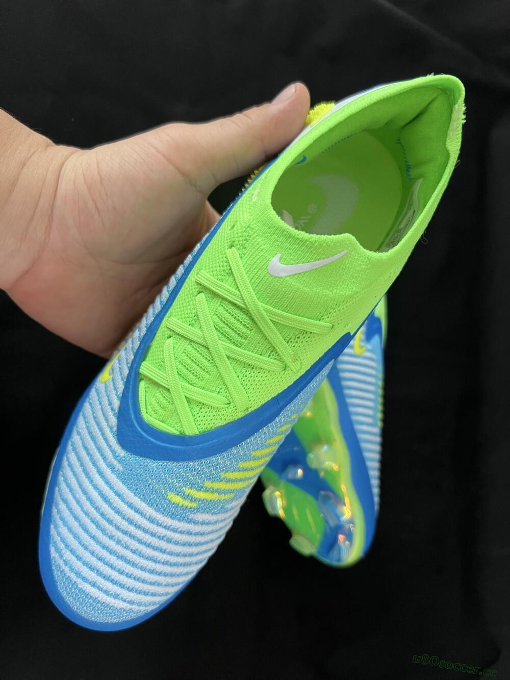 Unisex Nike Phantom 6 Low Elite FG Firm Ground Low-Tops Football Boots - Blue/Yellow/White