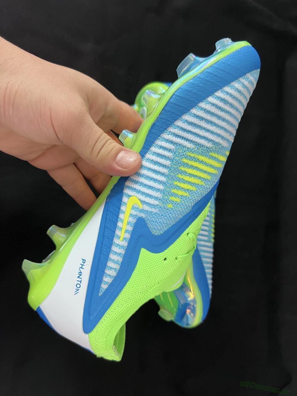 Unisex Nike Phantom 6 Low Elite FG Firm Ground Low-Tops Football Boots - Blue/Yellow/White