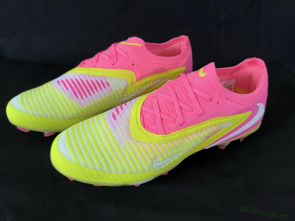 Unisex Nike Phantom 6 Low Elite FG Firm Ground Low-Tops Football Boots - Yellow/Pink/White