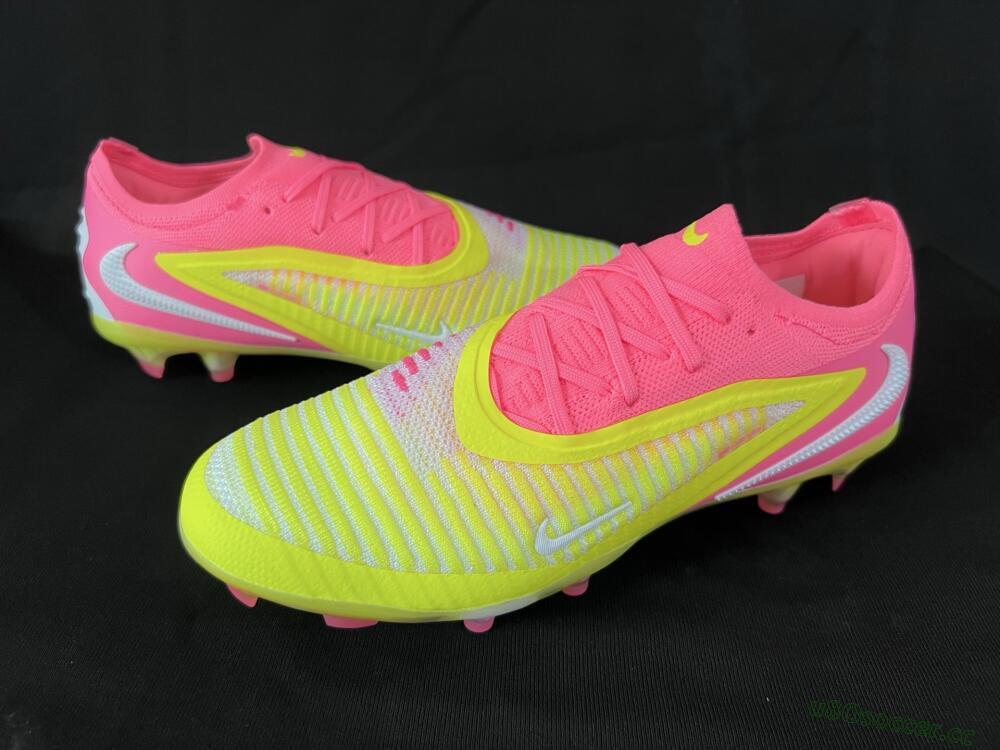 Unisex Nike Phantom 6 Low Elite FG Firm Ground Low-Tops Football Boots - Yellow/Pink/White