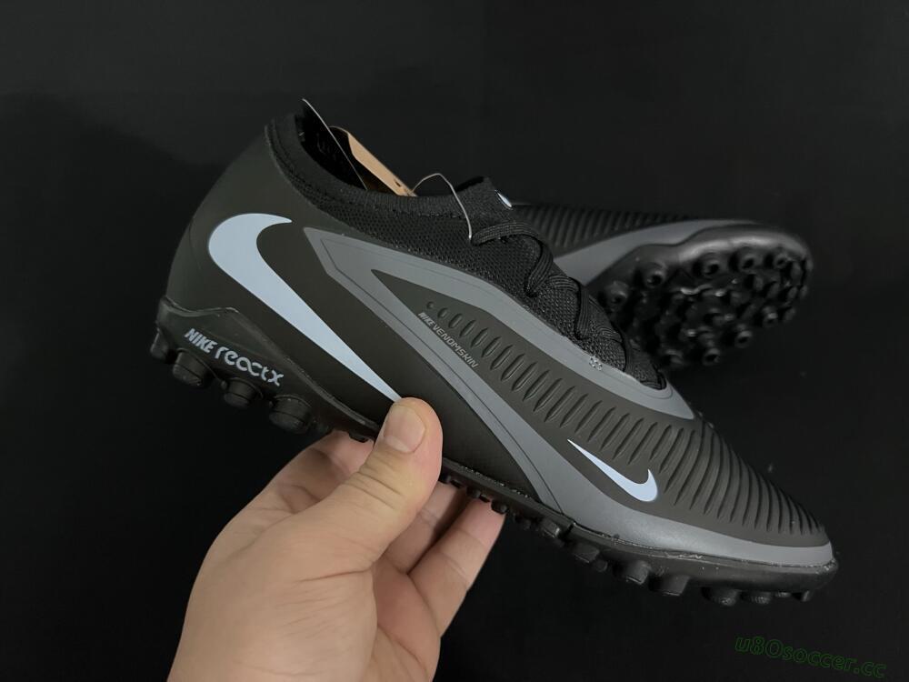 Unisex Nike Phantom 6 Low Elite TF Artificial Turf Low-Tops Football Shoes - Black/Jade