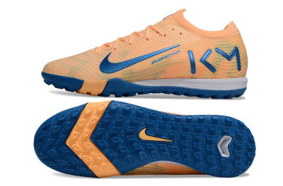 Unisex KM x Nike Air Zoom Mercurial Vapor 16 Elite TF Artificial Turf Low-Tops Football Shoes - Orange/Ocean Blue/Sandy Peach