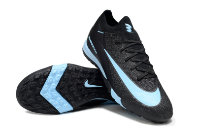 Unisex Nike Air Zoom Mercurial Vapor 16 Elite TF Artificial Turf Low-Tops Football Shoes - Black/Ice Blue/Dusk Black