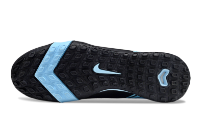 Unisex Nike Air Zoom Mercurial Vapor 16 Elite TF Artificial Turf Low-Tops Football Shoes - Black/Ice Blue/Dusk Black