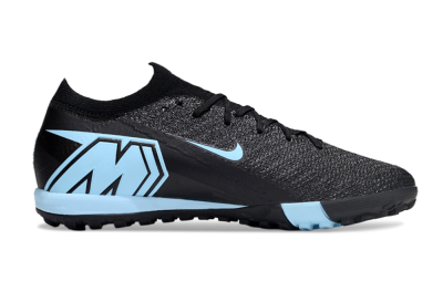 Unisex Nike Air Zoom Mercurial Vapor 16 Elite TF Artificial Turf Low-Tops Football Shoes - Black/Ice Blue/Dusk Black