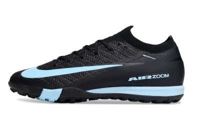 Unisex Nike Air Zoom Mercurial Vapor 16 Elite TF Artificial Turf Low-Tops Football Shoes - Black/Ice Blue/Dusk Black