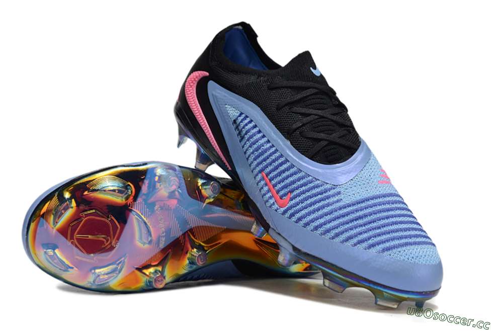 Unisex Nike Phantom 6 Low Elite FG Firm Ground Low-Tops Football Boots - Blue/Vibrant Blue/Hot Pink 3