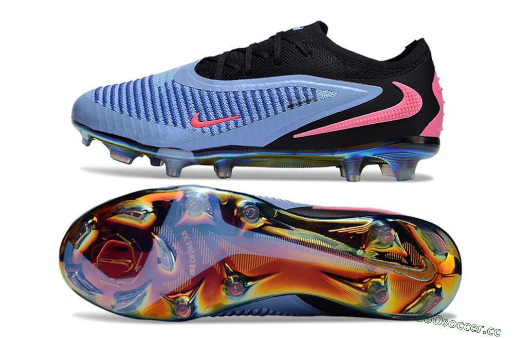 Unisex Nike Phantom 6 Low Elite FG Firm Ground Low-Tops Football Boots - Blue/Vibrant Blue/Hot Pink 1