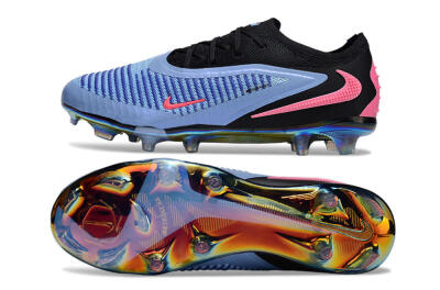 Unisex Nike Phantom 6 Low Elite FG Firm Ground Low-Tops Football Boots - Blue/Vibrant Blue/Hot Pink