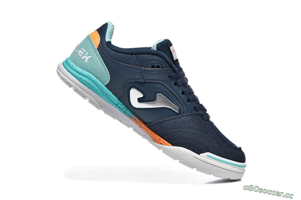 Men's Joma Top Flex IC Indoor & Futsal Low-Tops Football Shoes - Navy/Coral Blue/Orange Splash 6