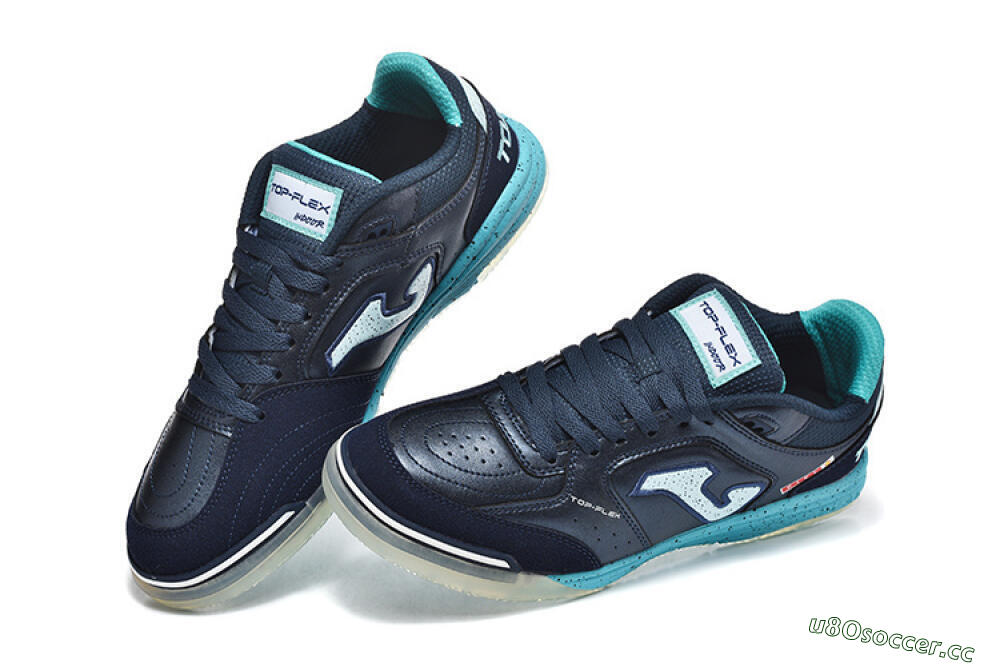 Men's Joma Top Flex IC Indoor & Futsal Low-Tops Football Shoes - Navy/Aqua Mist/Deep Ocean 6