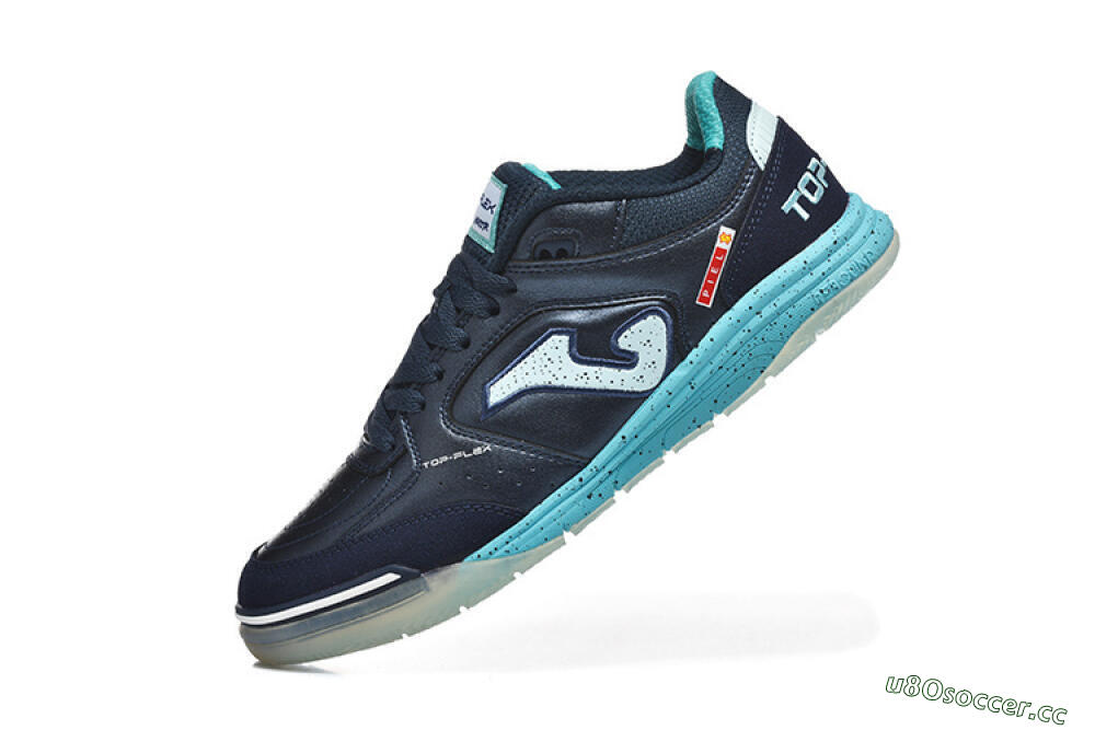 Men's Joma Top Flex IC Indoor & Futsal Low-Tops Football Shoes - Navy/Aqua Mist/Deep Ocean 8