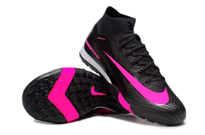Unisex Nike Air Zoom Mercurial Superfly 10 Elite TF Artificial Turf Low-Tops Football Shoes - Black/Neon Pink/Charcoal Grey