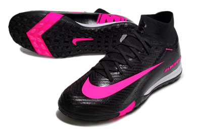Unisex Nike Air Zoom Mercurial Superfly 10 Elite TF Artificial Turf Low-Tops Football Shoes - Black/Neon Pink/Charcoal Grey