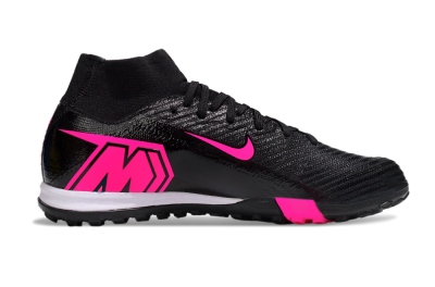 Unisex Nike Air Zoom Mercurial Superfly 10 Elite TF Artificial Turf Low-Tops Football Shoes - Black/Neon Pink/Charcoal Grey