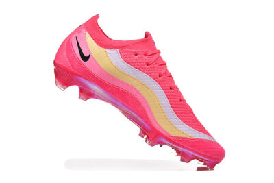 Men's Nike Air Zoom Mercurial Vapor 16 Elite FG Firm Ground Low-Tops Football Boots - Pink/Sunset Orange/Neon Yellow